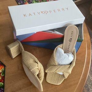 Katy Perry Collections Woven Tan Mules
